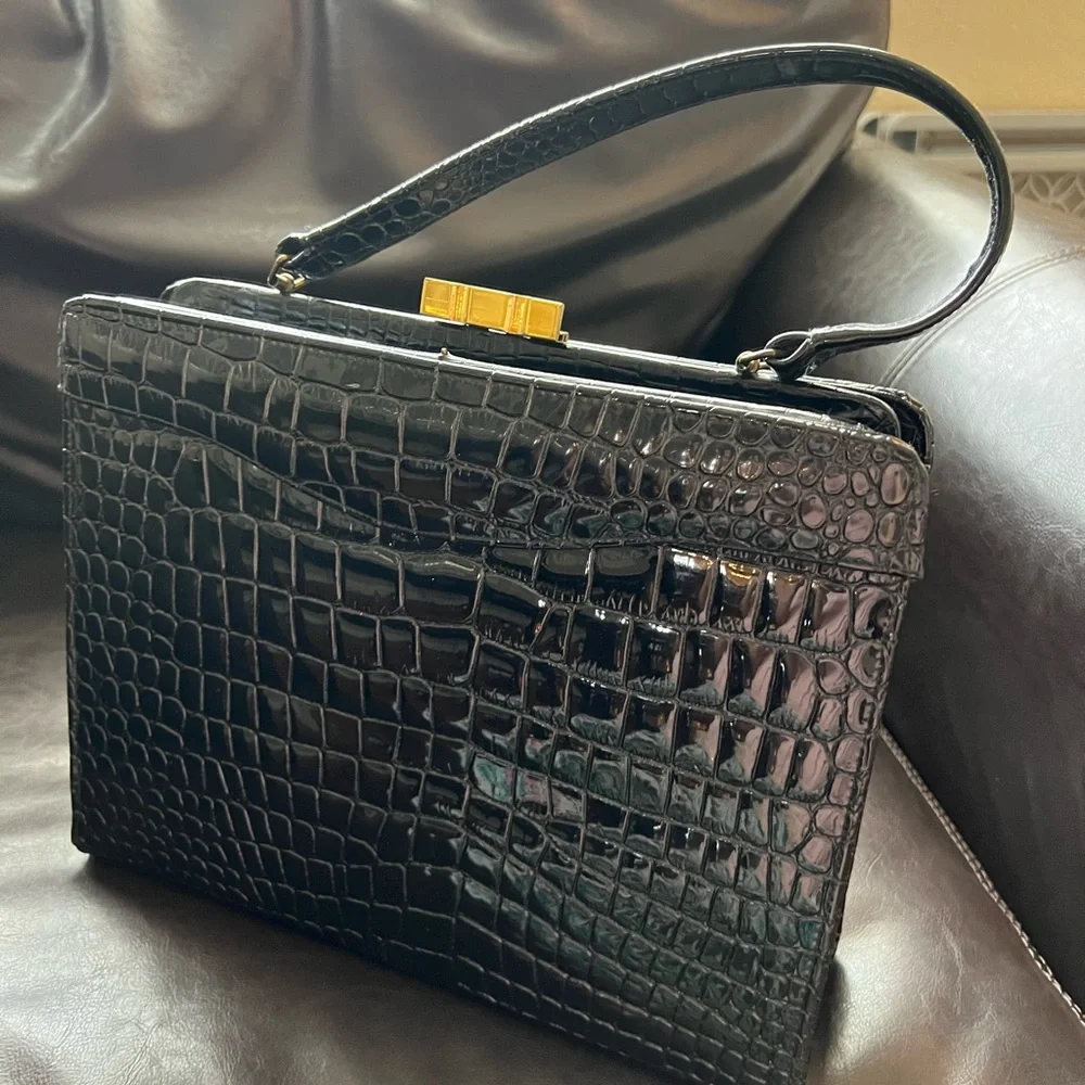 GARAY Black Leather Handbag - Picture 4 of 10